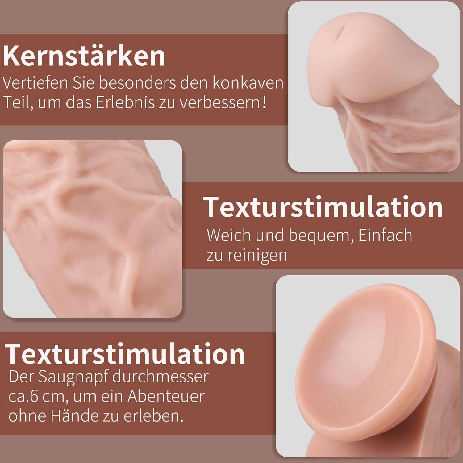 Silicone sex toy showcasing realistic design, soft texture, and detachable feature for versatile use.