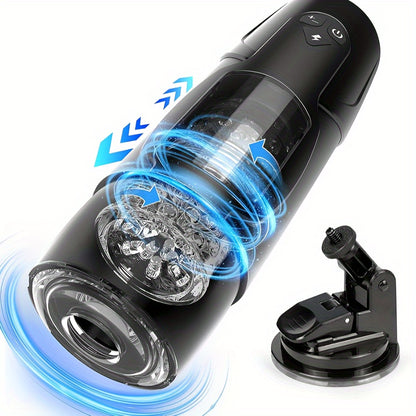 Masturbador masculino automático con 3 modos de inserción y 7 modos de rotación manos libres