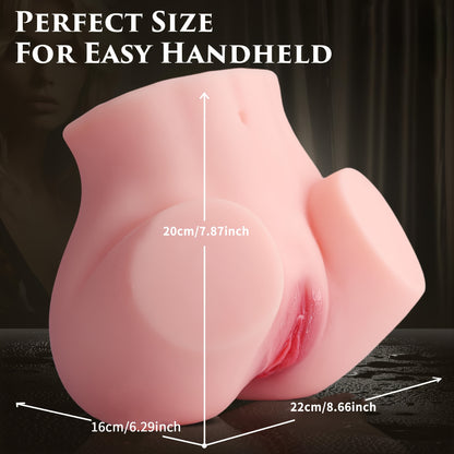 Masturbador masculino realista con textura 3D, succión y vibración, con batería recargable