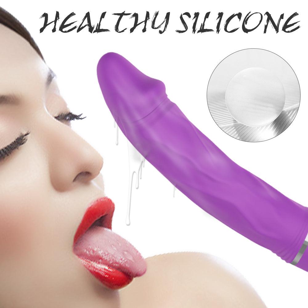 Rechargeable lifelike interactive dual-head synchronized 5.8-inch vibrator with healthy silicone.