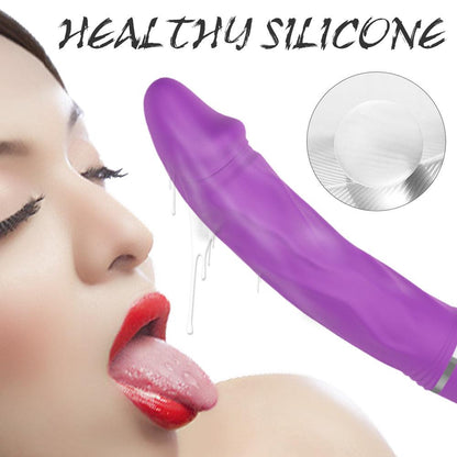 Rechargeable lifelike interactive dual-head synchronized 5.8-inch vibrator with healthy silicone.