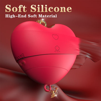 Heart-shaped clitoral suction stimulator with air pump technology, designed for intense pleasure.