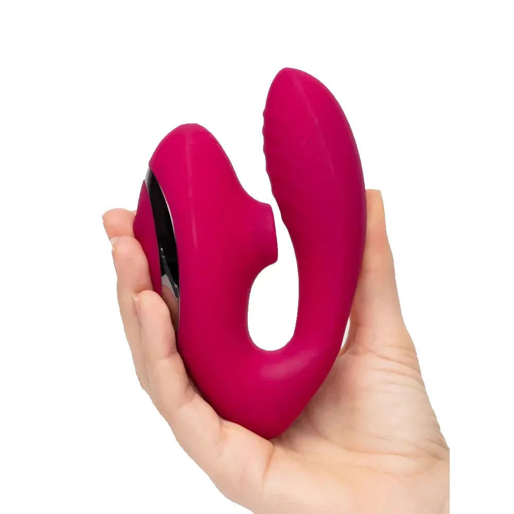 Pink G-Spot and Clitoral Suction Stimulator with Pleasure Air technology.