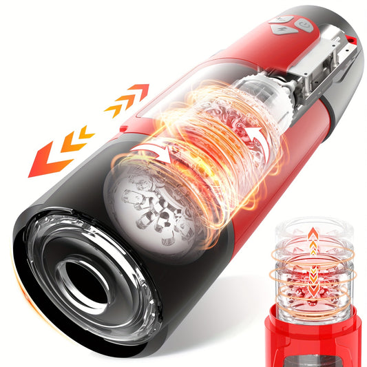 Masturbador masculino automático con 3 modos de inserción y 7 modos de rotación manos libres