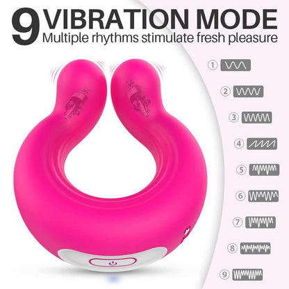 London Eye Couple's vibrating cock ring with 9 vibration modes for enhanced pleasure.