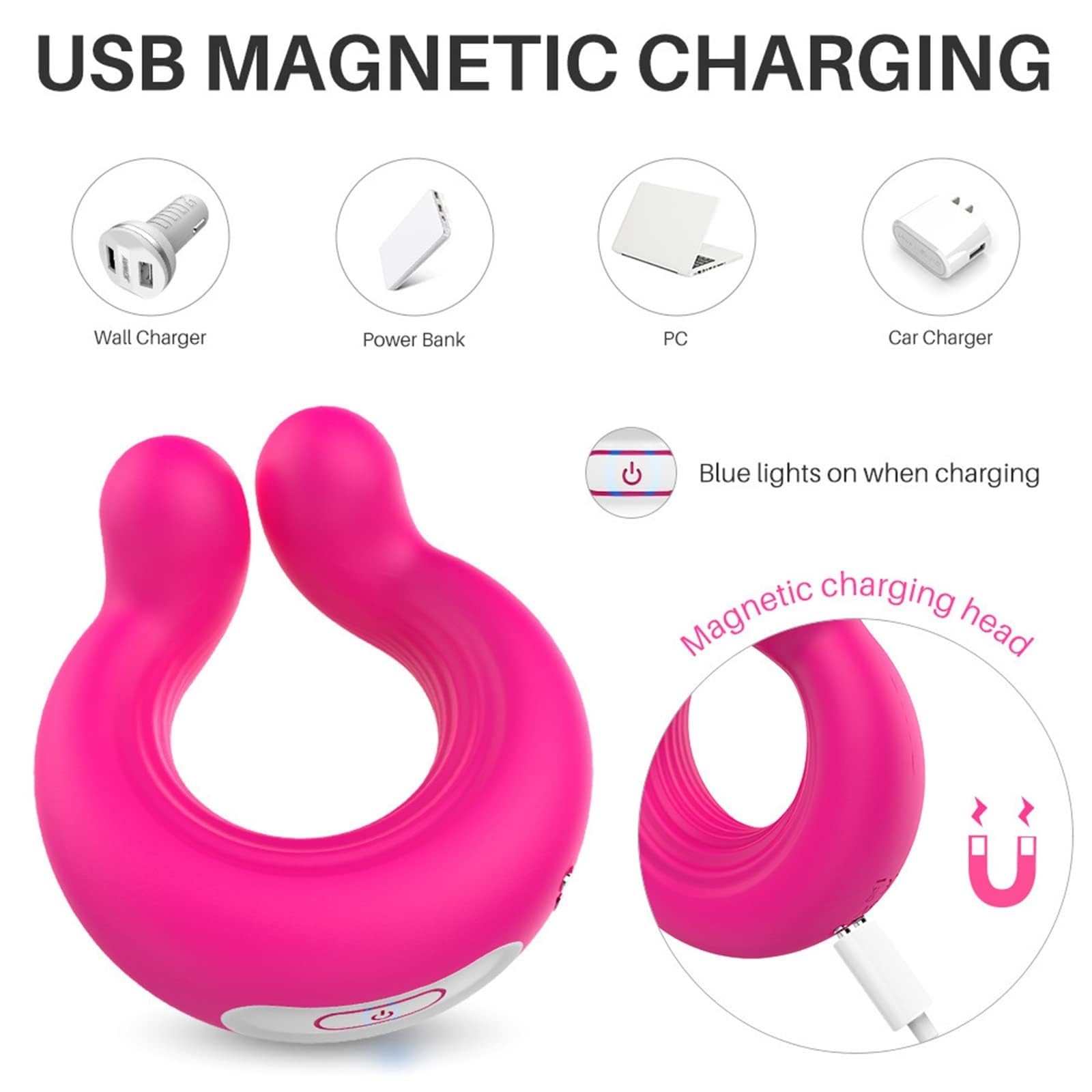 London Eye Couple's vibrating cock ring with multi-function USB magnetic charging.
