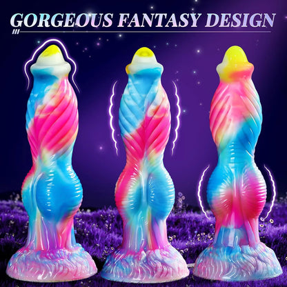 Vibrador monstruo con empuje y control remoto de 10 pulgadas, pene enorme